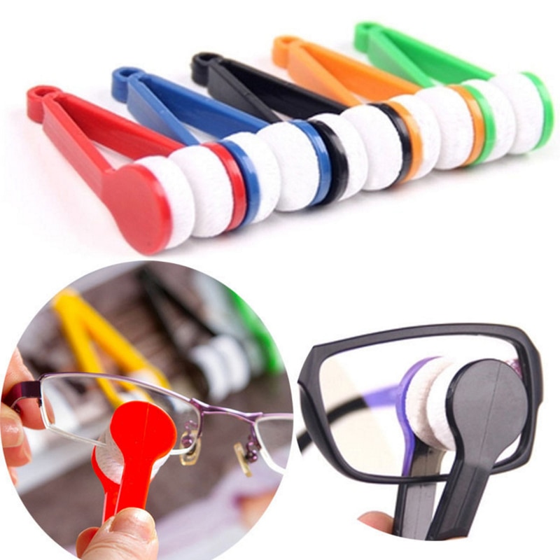  F Random Glasses dedicated Convenience Cleaner Super Fine Fiber Super Clean Power Portable Glasses Rub With Key Ring Cleaner