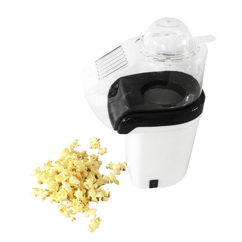 Popcorn Machine Hot Air Popcorn Popper + Popcorn Maker wtih Measuring Cup to Measure Popcorn Kernels + Melt Butter - White(EU Pl