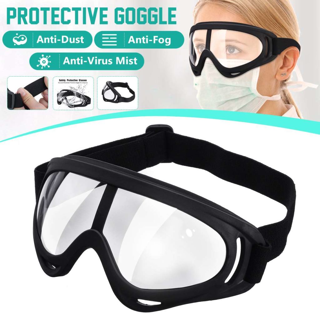 Medical PC Safety Goggles Fully Enclosed Transparent Lens Goggles Eye Protective Glasses Anti-Fog Antisand Dust Resist UV Light