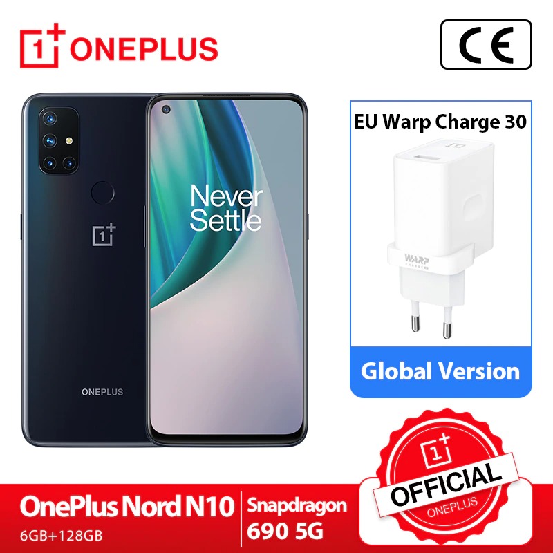 OnePlus Nord N10 5G Global Version 6GB 128GB Snapdragon 690 Smartphone 90Hz Display 64MP Quad Cameras OnePlus Official Store