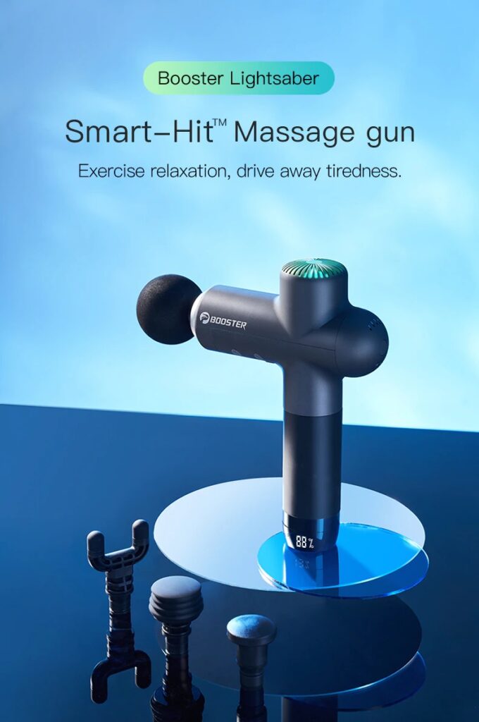Booster Massage Gun Electric Neck Massager Smart Hit Fascia Gun for Body Massage Relaxation Fitness Muscle Pain Relie