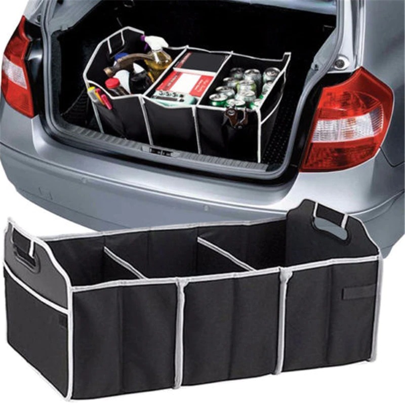 Car Multi-Pocket Trunk Storage Box Large Collapsible Organizer Storage Bag Seat Organizer Stowing and Tidying Car Accessories
