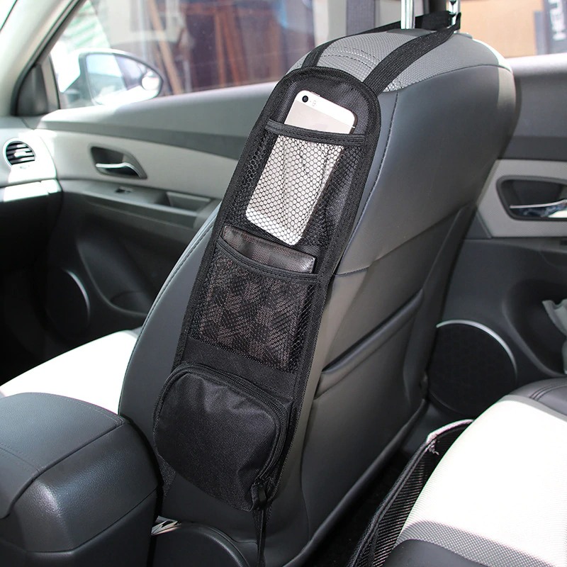 Car Seat Organizer Auto Seat Side Storage Hanging Bag Multi-Pocket Drink Holder Mesh Pocket Car Styling Organizer Phone Holder