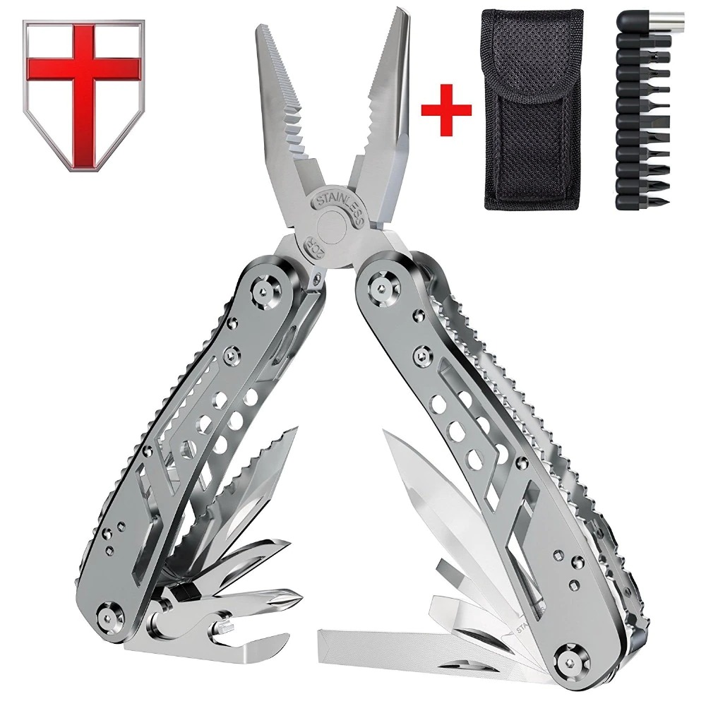 EDC Multitool with Mini Tools Knife Pliers Swiss Army Knife and Multi-tool kit for outdoor camping equipment