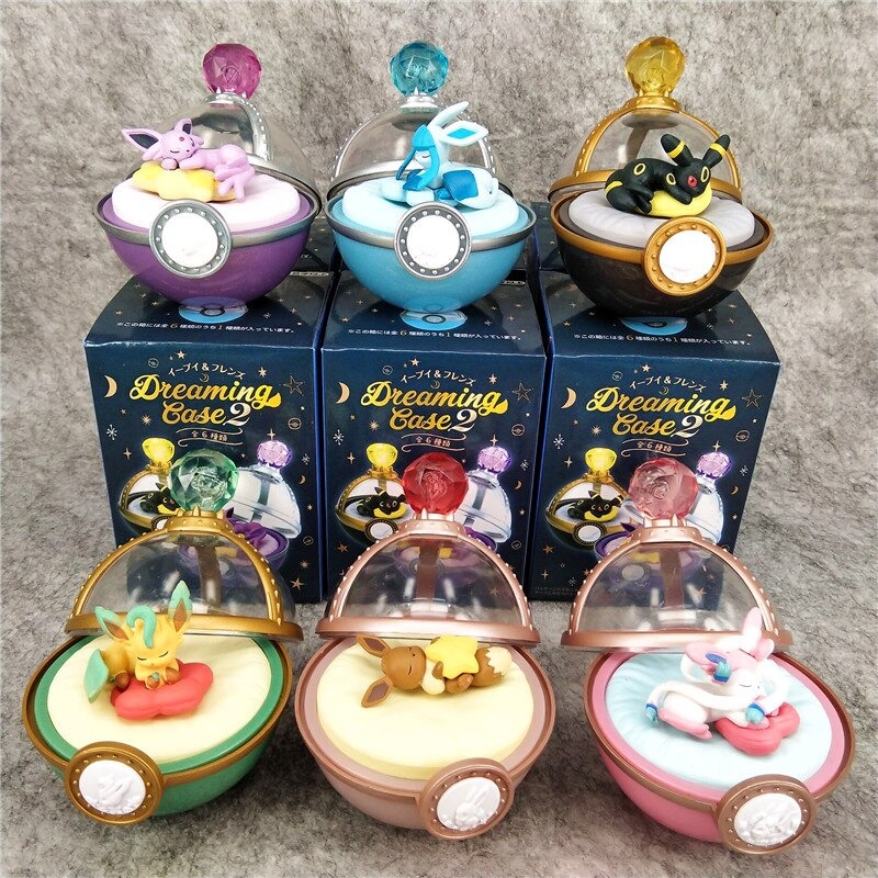 Pokemon Eevee Family Super Cute Sleeping Pokemon 6 Styles Blind Box Toy Doll Decoration Gift for Little Girl