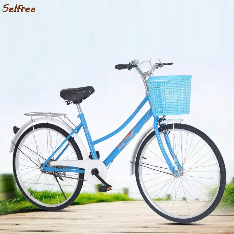 Selfree 26 Inch Men's And Women's Commuter Bicycle With Basket Bicycle Safe And Comfortable Adult Bicycle DropShipping