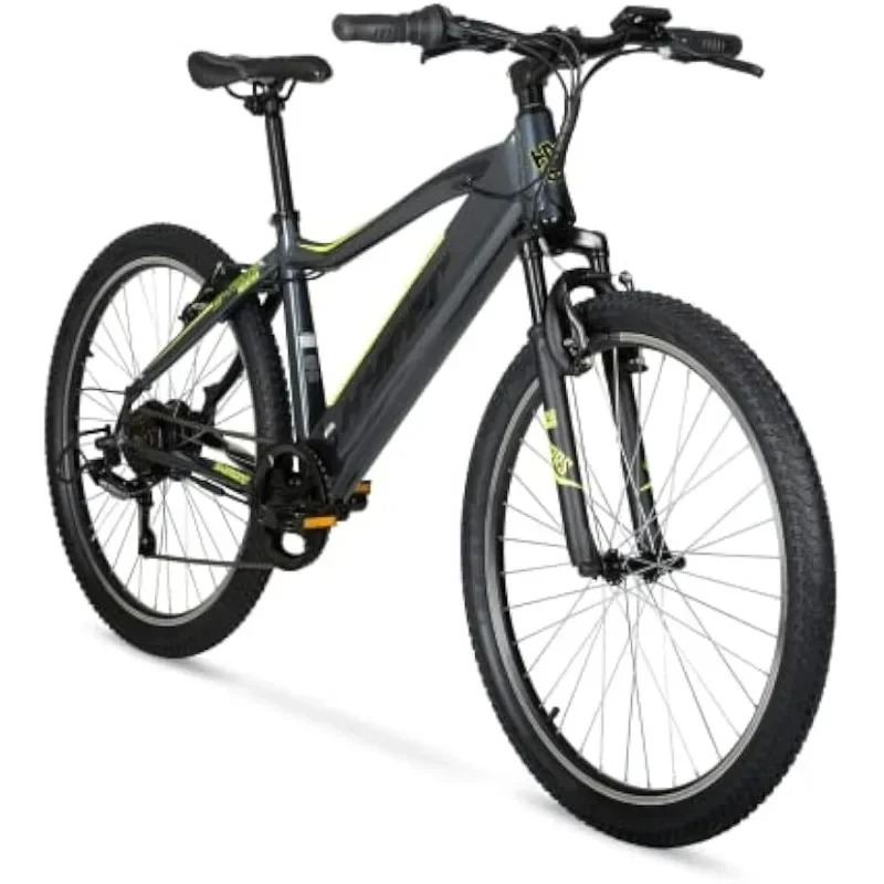 Hyper E-Ride Electric Mountain Bike for Adults 26 Inch. 250w, 36v Battery, Mountain Ebike with Shimano 6-Speed