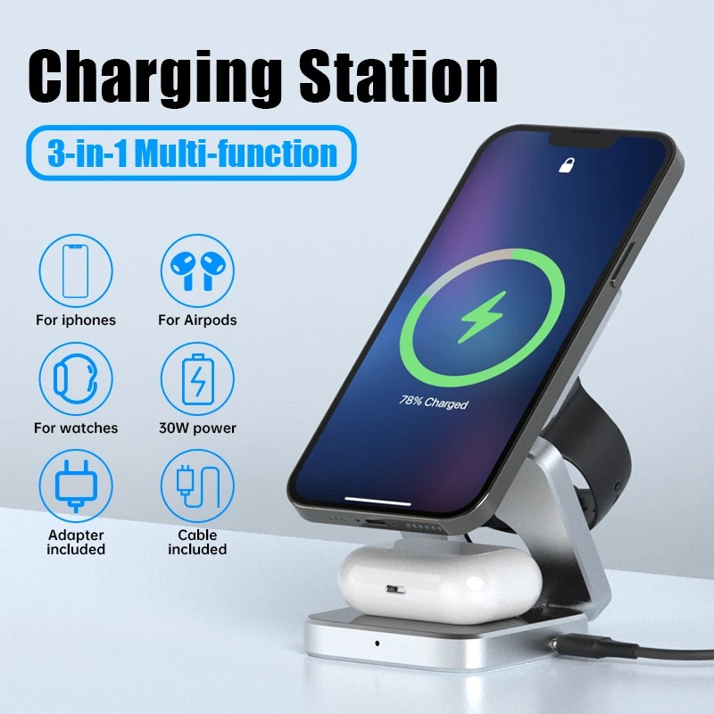 Foldable Magnetic Wireless Charger Stand